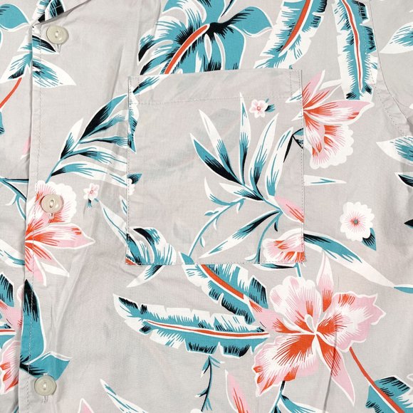 Gap Shirt Men Short Sleeve Hawaiian Button Down Shirt - Picture 3 of 8